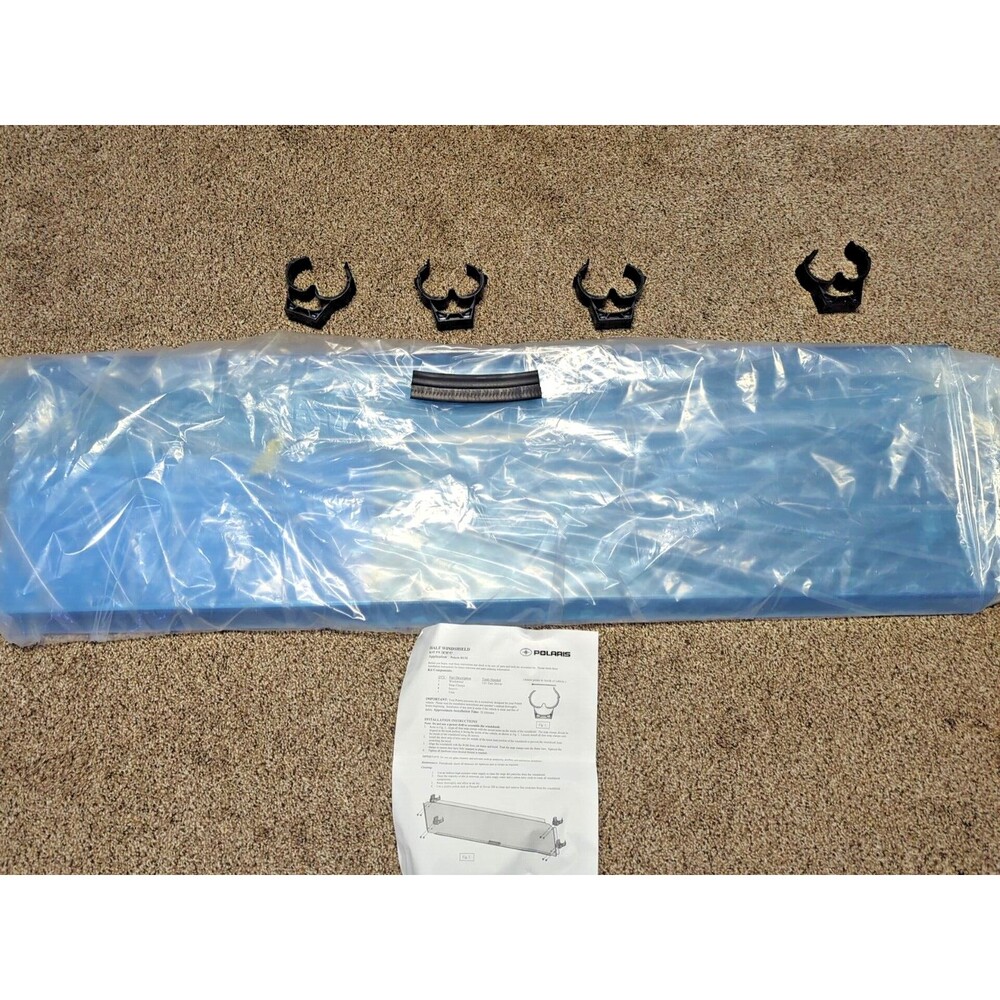 Polaris OEM P2878757 Lock & Ride Half Windshield Like-New G-Clam(Missing Screws)
